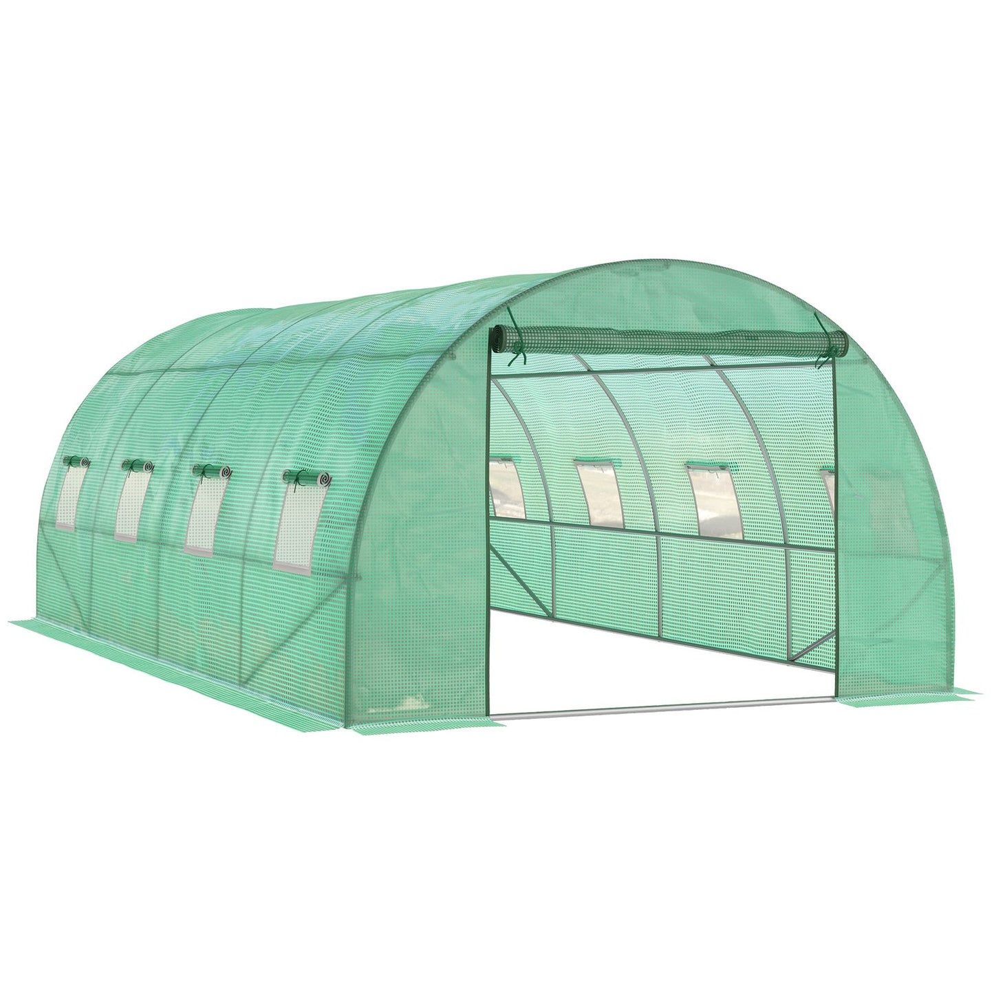 Modular 6x3x2m greenhouse, UV resistant, with roll-up sides