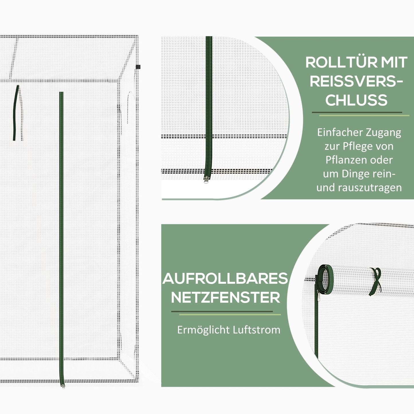 Greenhouse film, 200x68x196cm, windproof steel & PE