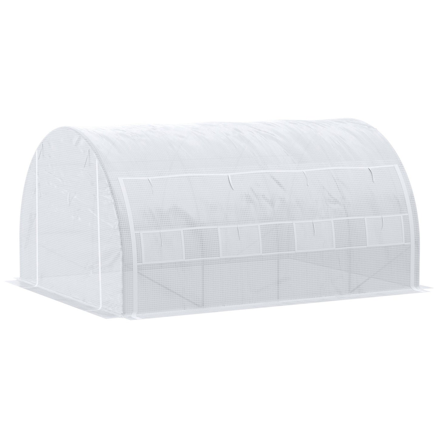 UV-protected greenhouse film, 3.97x3.02x2m, windproof, white