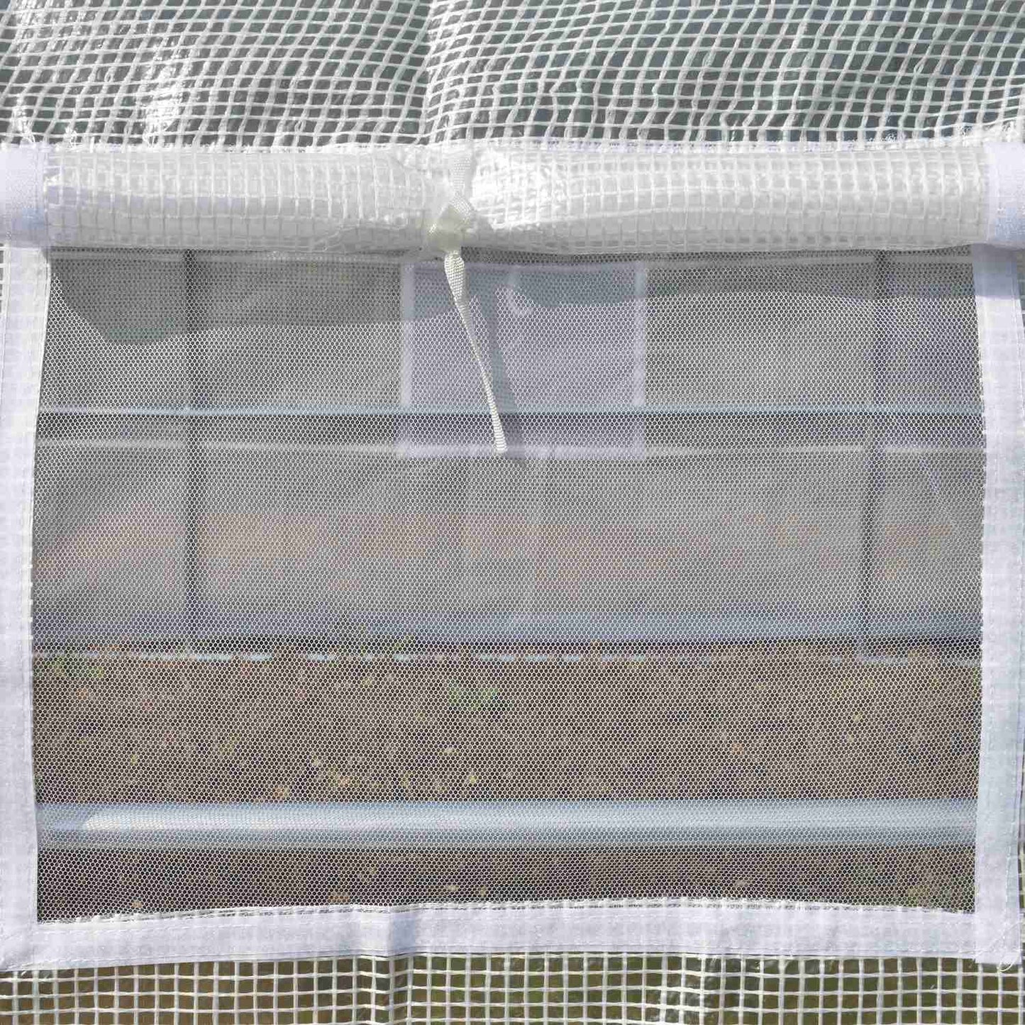 UV-protected greenhouse film, 3.97x3.02x2m, windproof, white
