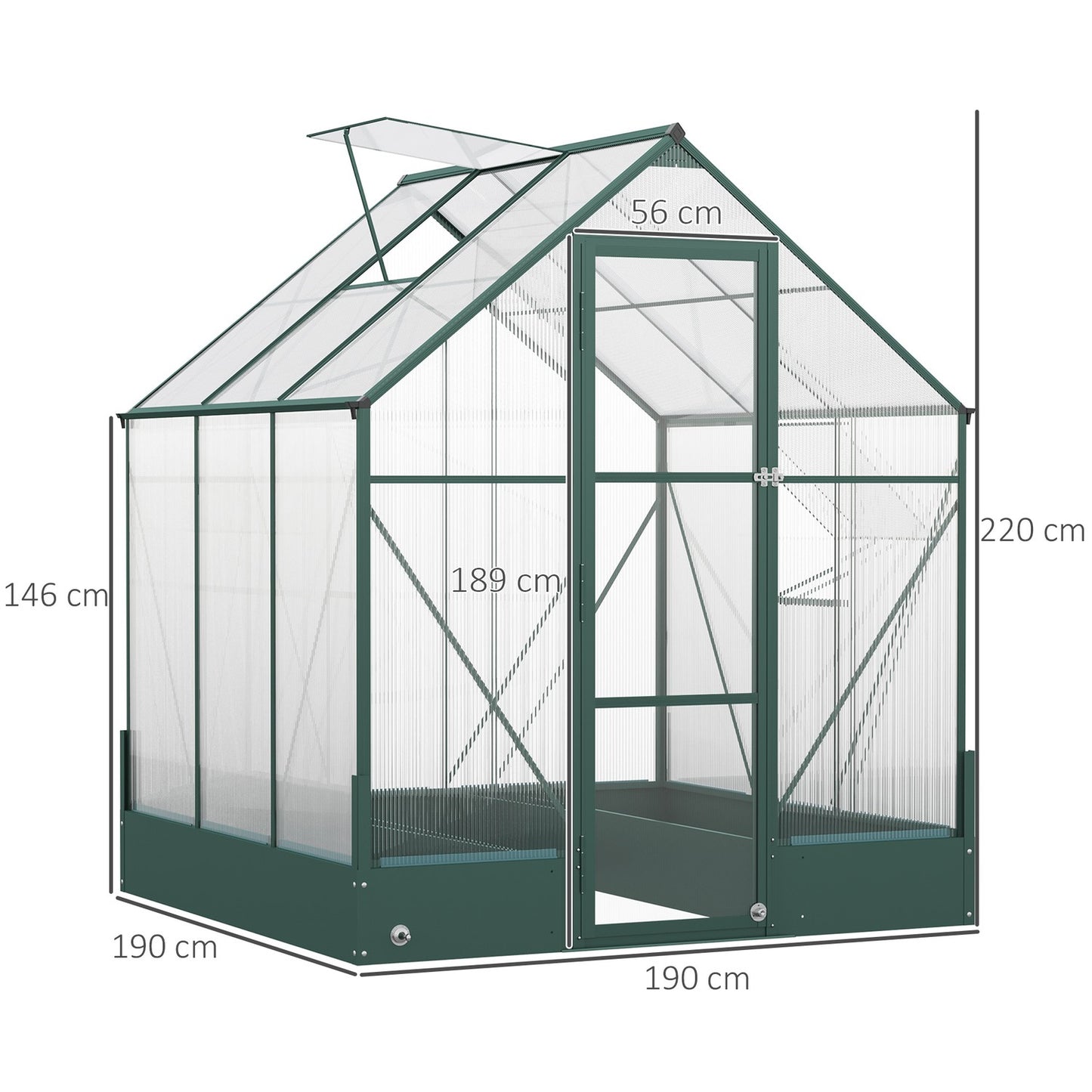 Aluminum garden greenhouse - versatile cold frame, plant, tomato house