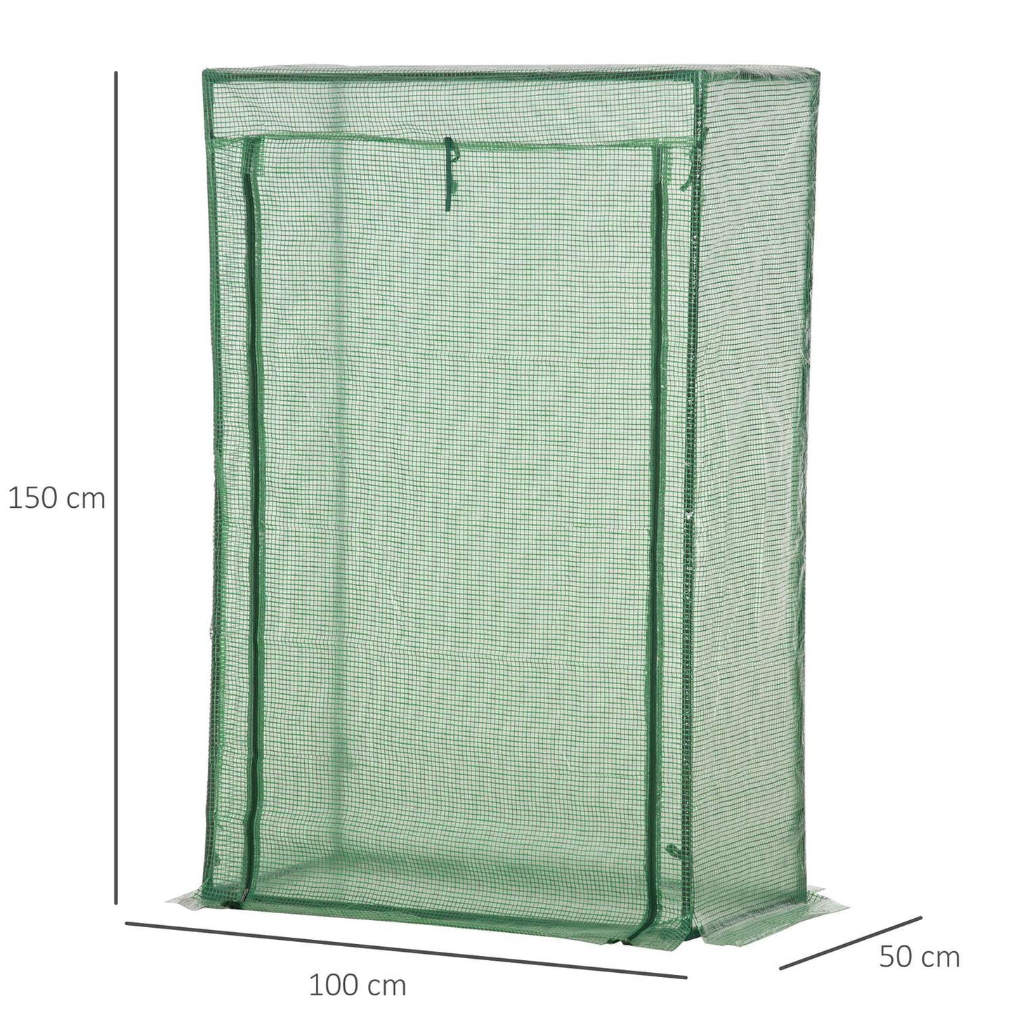 Greenhouse for plants with roller door, 100x50x150 cm