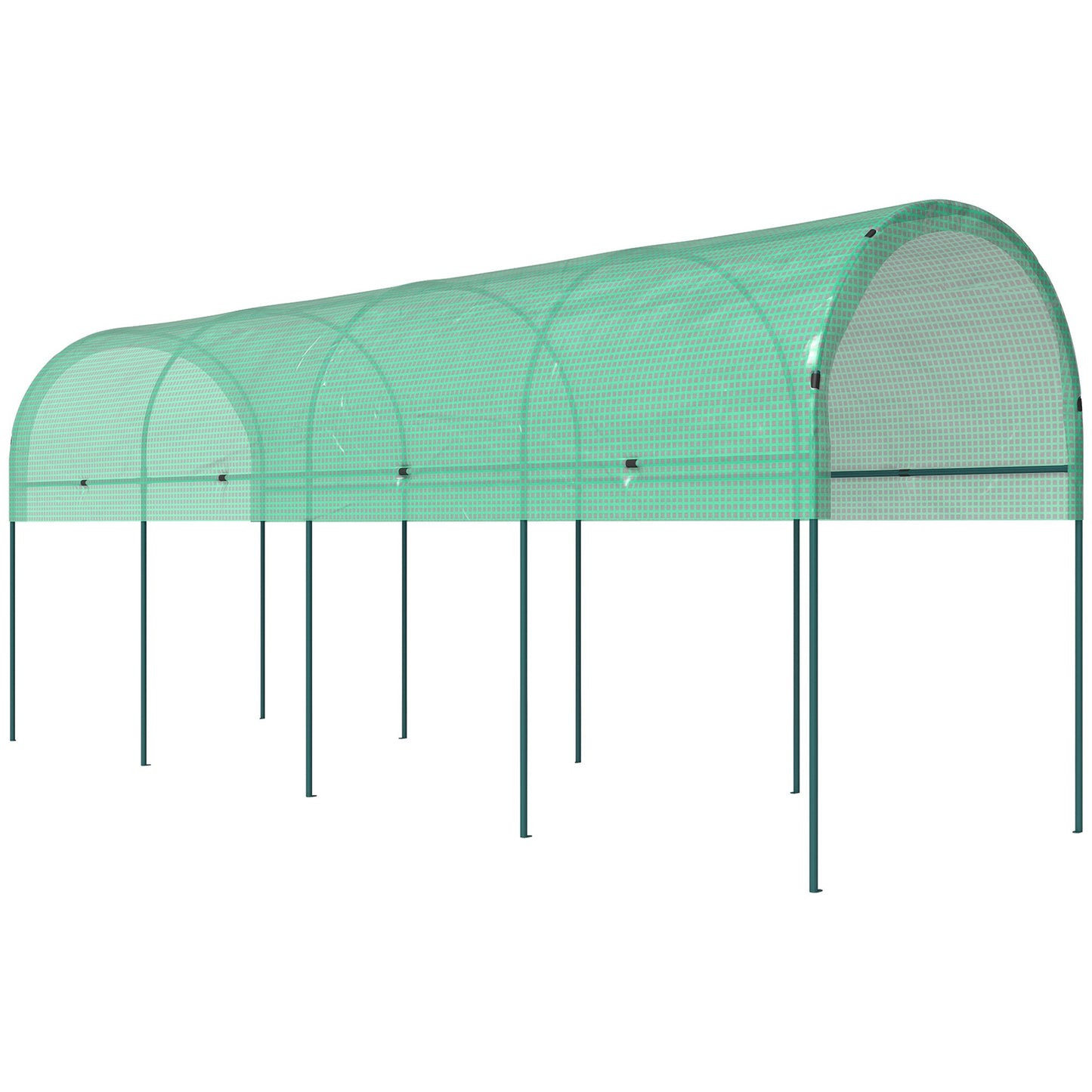 Greenhouse with Arch Roof, 400x120x170 cm, Steel Frame
