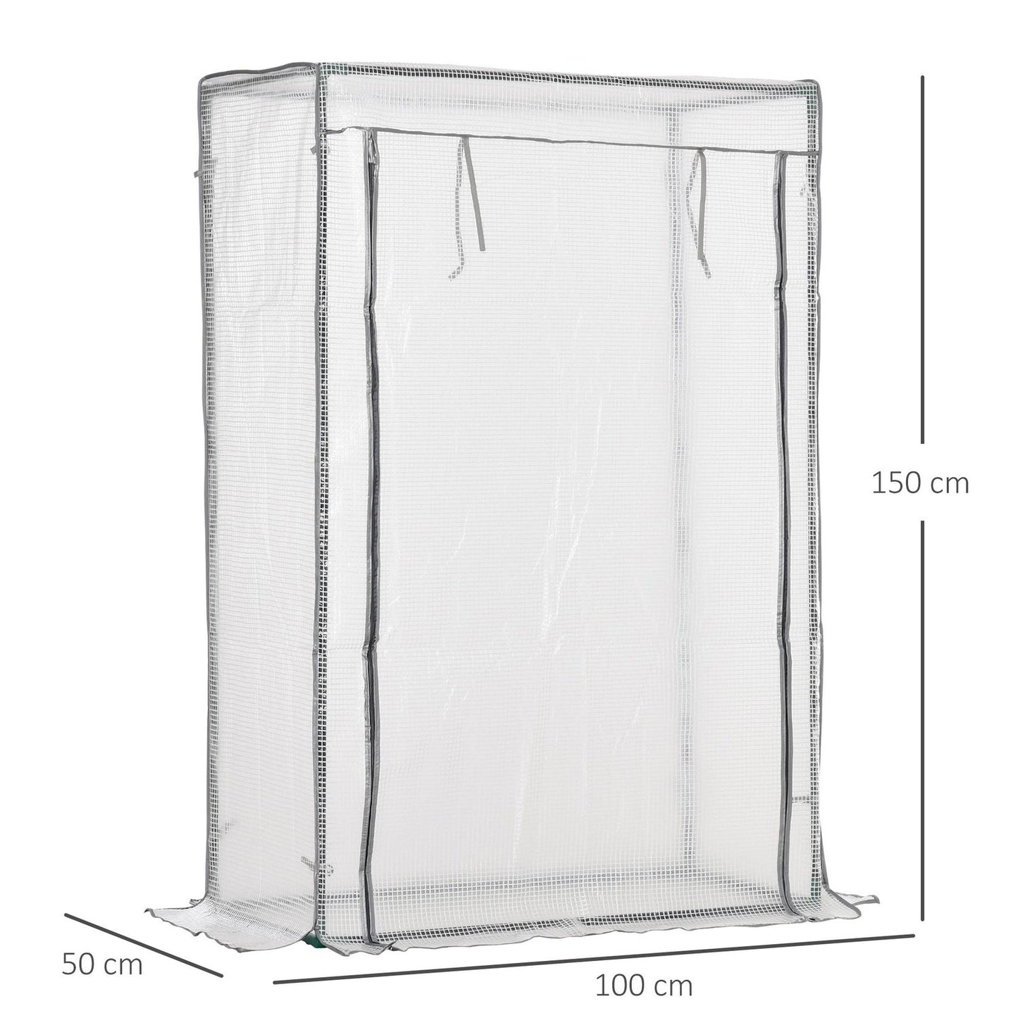 White greenhouse for vegetables & flowers, 101x50x150 cm