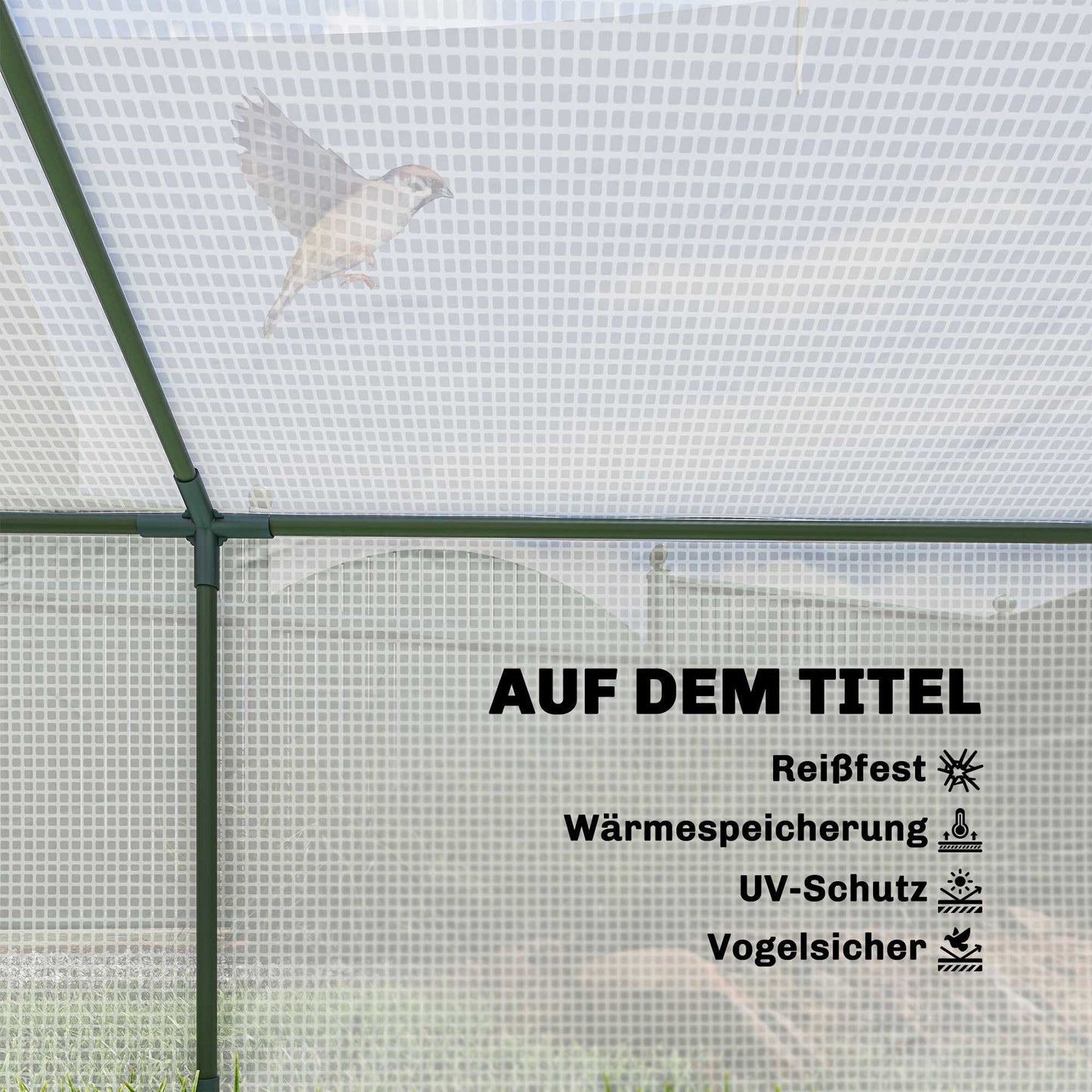 Greenhouse with Windows, PE Cover, 180 x 90 x 70 cm, White