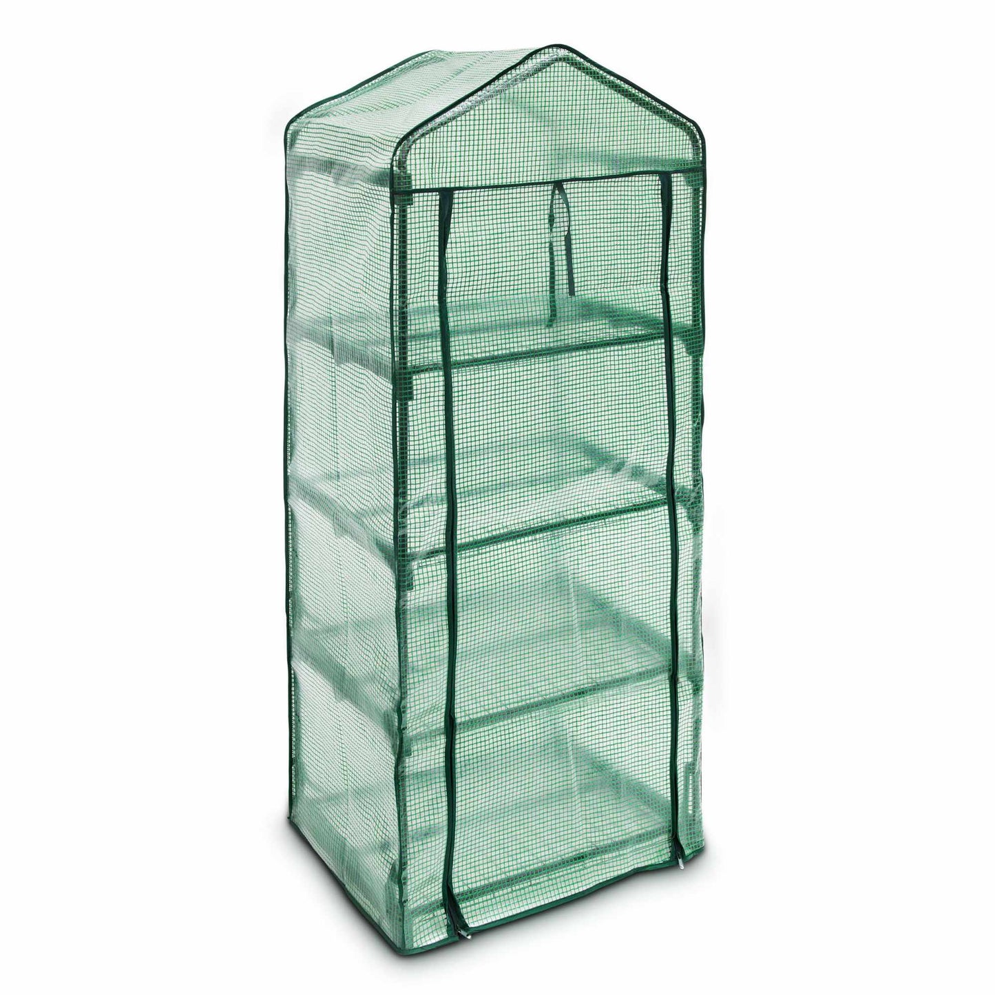 Greenhouse with net-reinforced PE foil