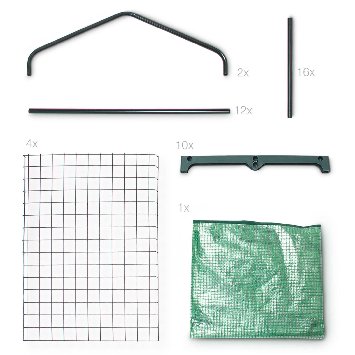 Greenhouse with net-reinforced PE foil