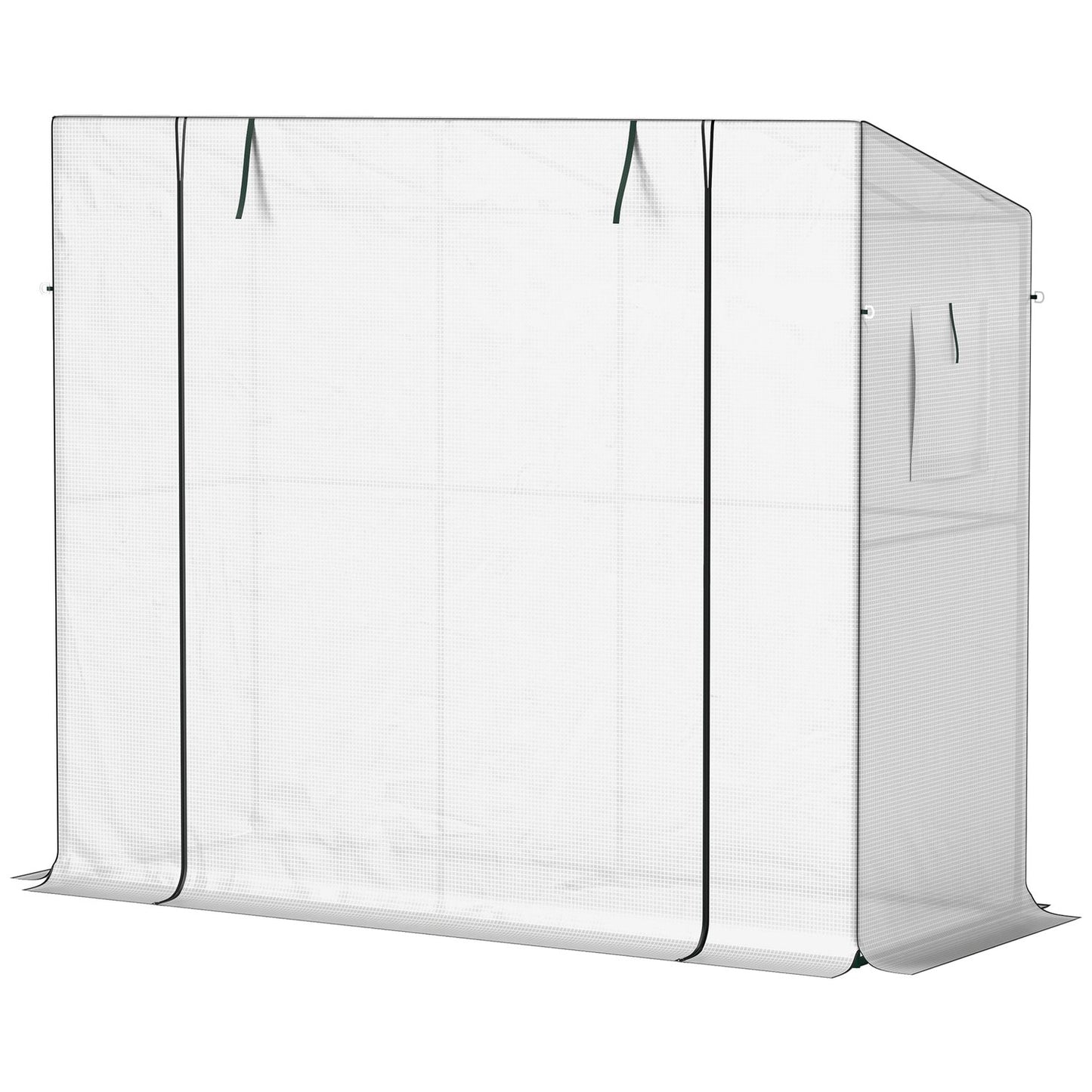 Winterproof Steel greenhouse with roller door, UV protection 200x76x170cm