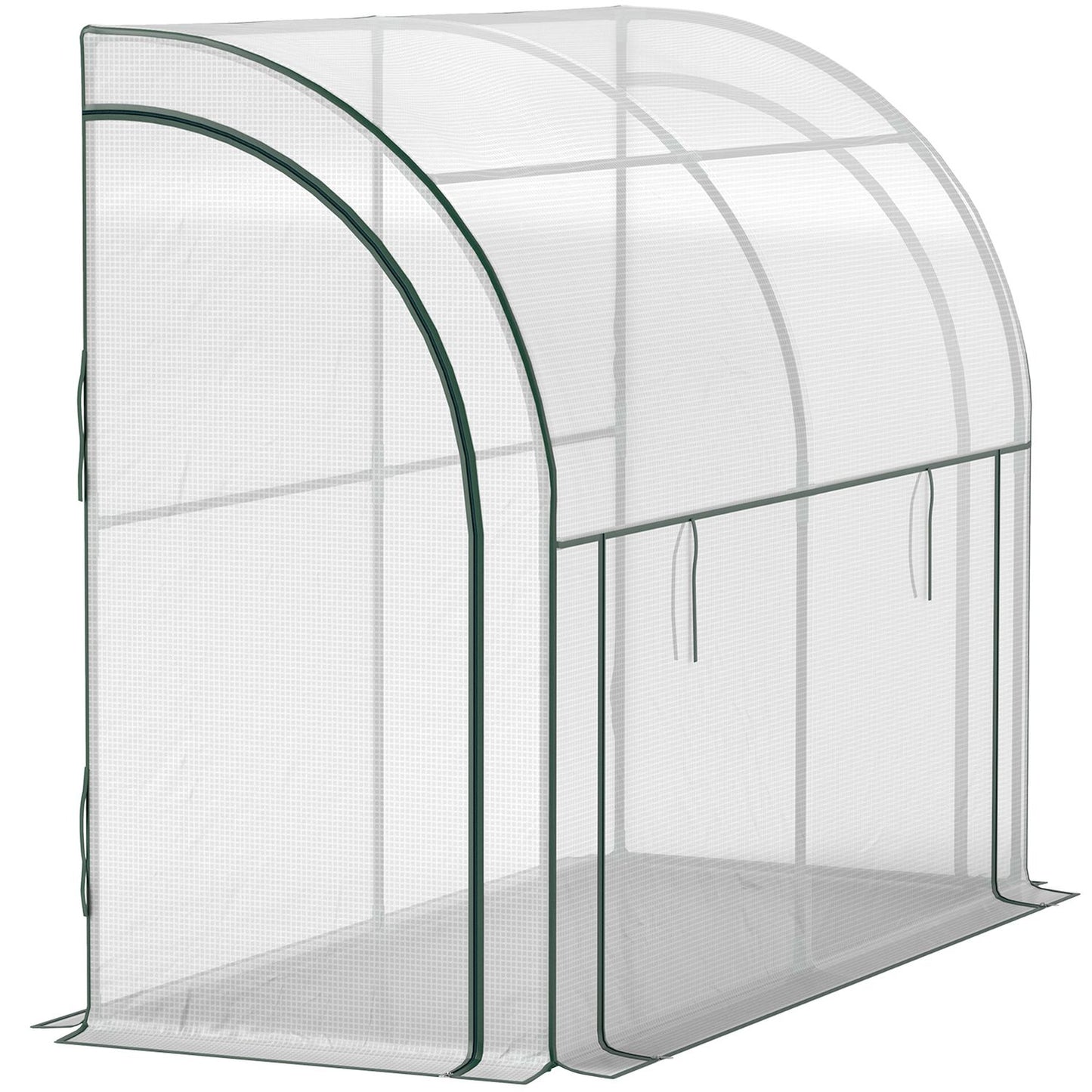 Greenhouse with roller door, UV-protected steel frame, 200x80x157cm