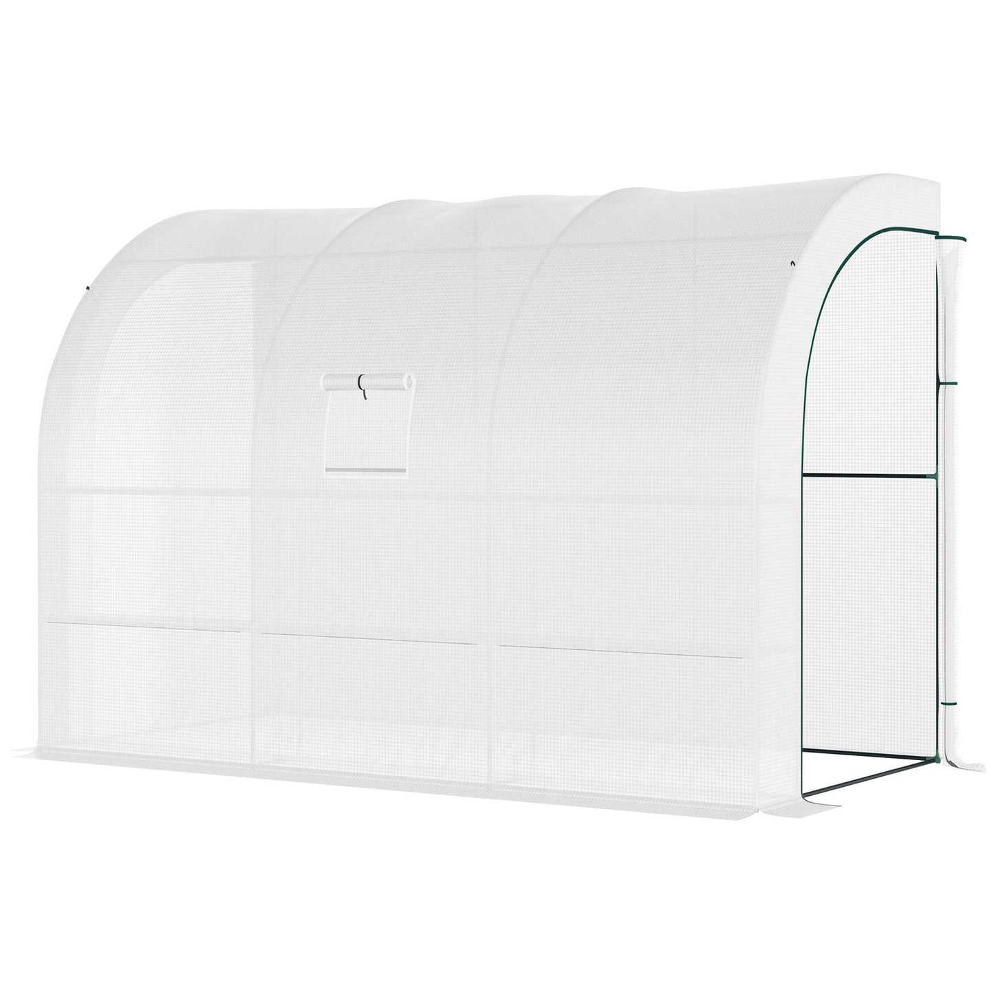 Greenhouse with shelves & windows, Steel frame, 300x150x213 cm