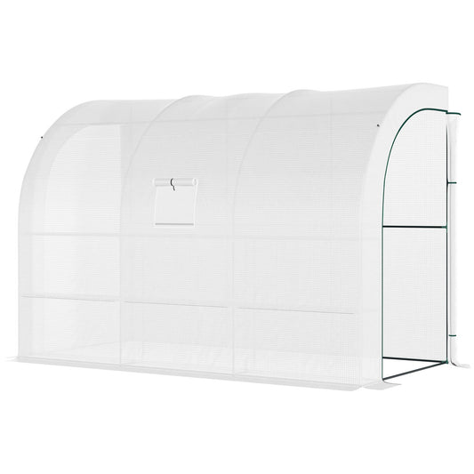 Greenhouse with shelves & windows, Steel frame, 300x150x213 cm