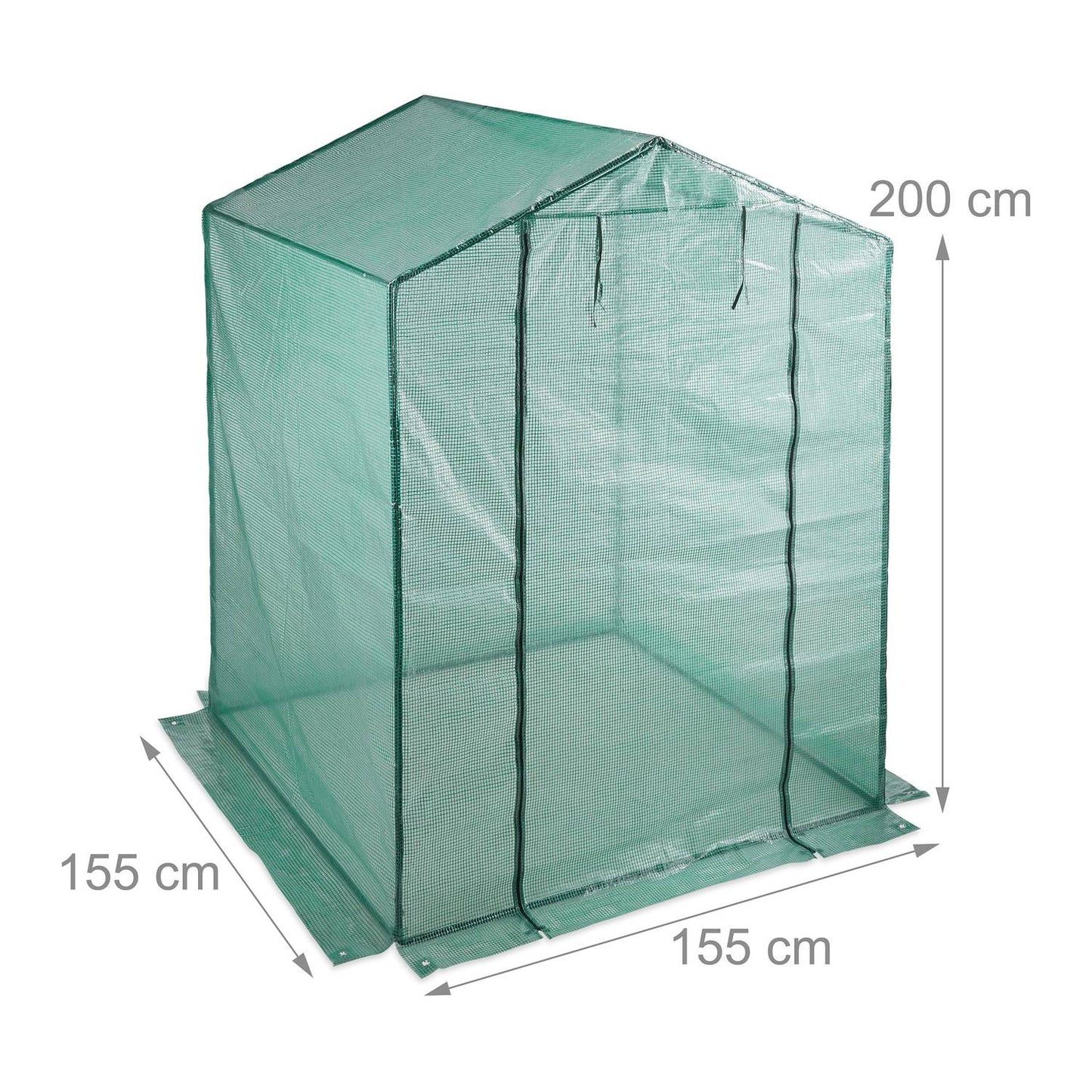 Greenhouse with walk-in foil