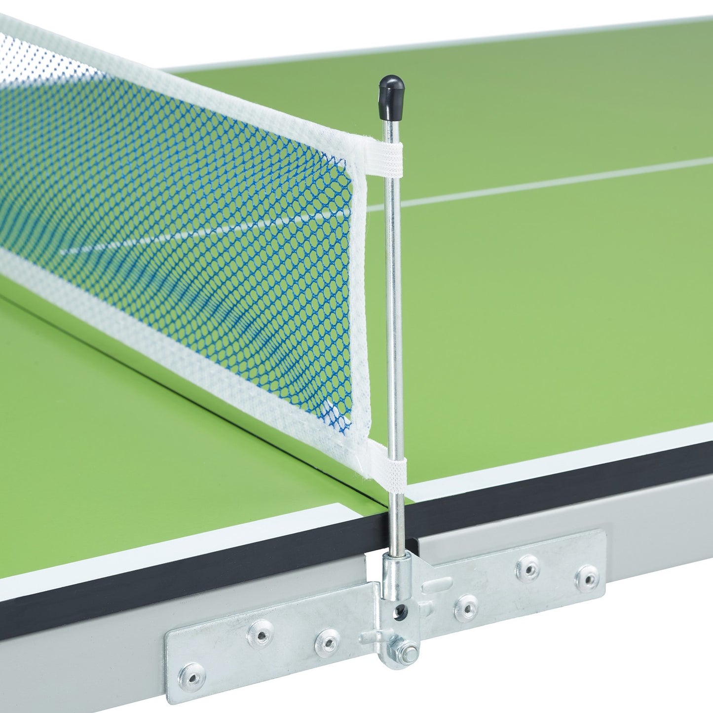 Green ping pong table with accessories
