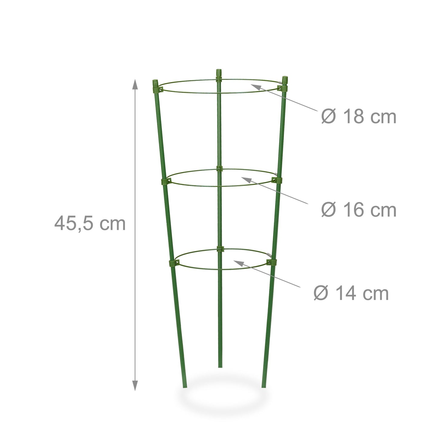 Green plant supports 45 cm, set of 4