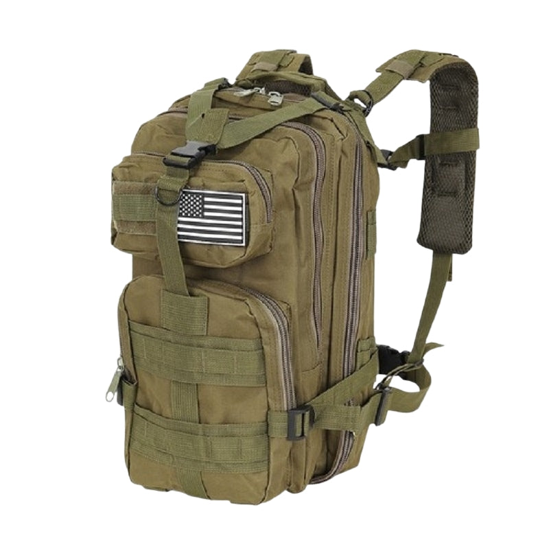 Green small tourist backpack 23243