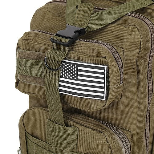 Green small tourist backpack 23243