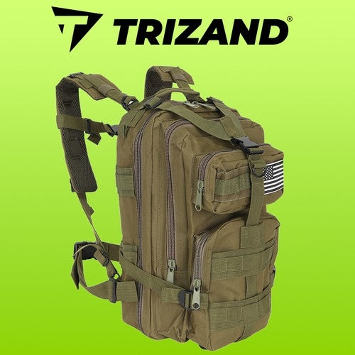 Green small tourist backpack 23243