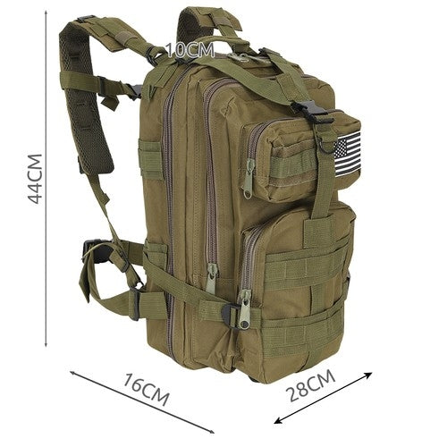 Green small tourist backpack 23243