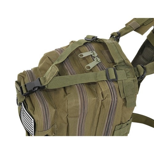 Green small tourist backpack 23243