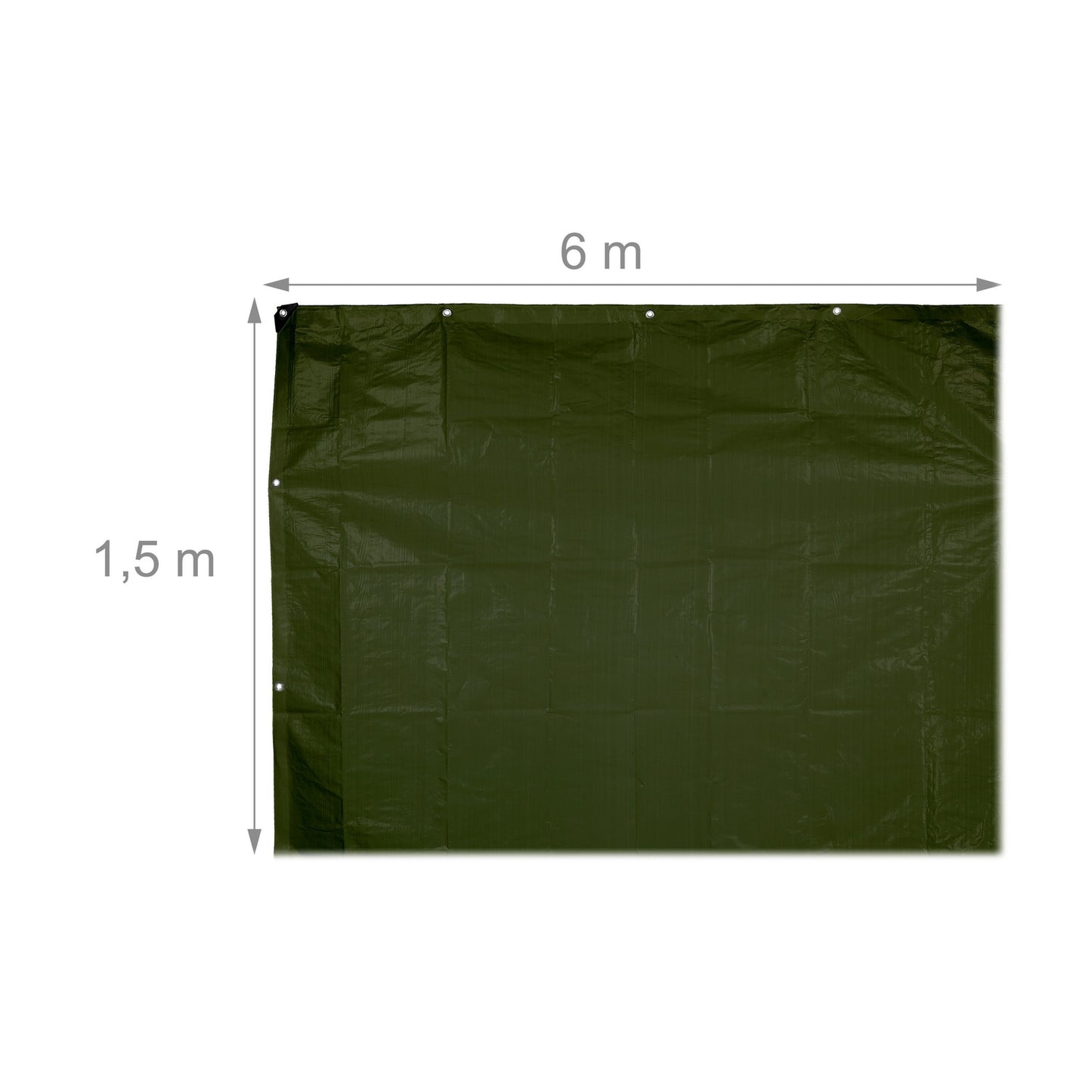 Green tarpaulin 200 g/m²