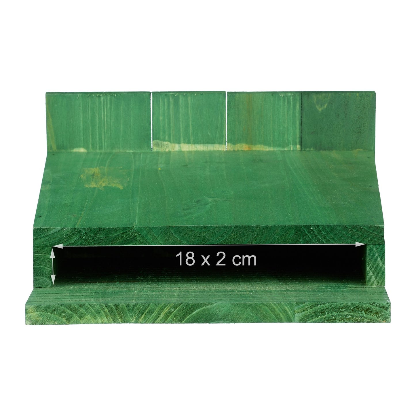 Green wooden bat box