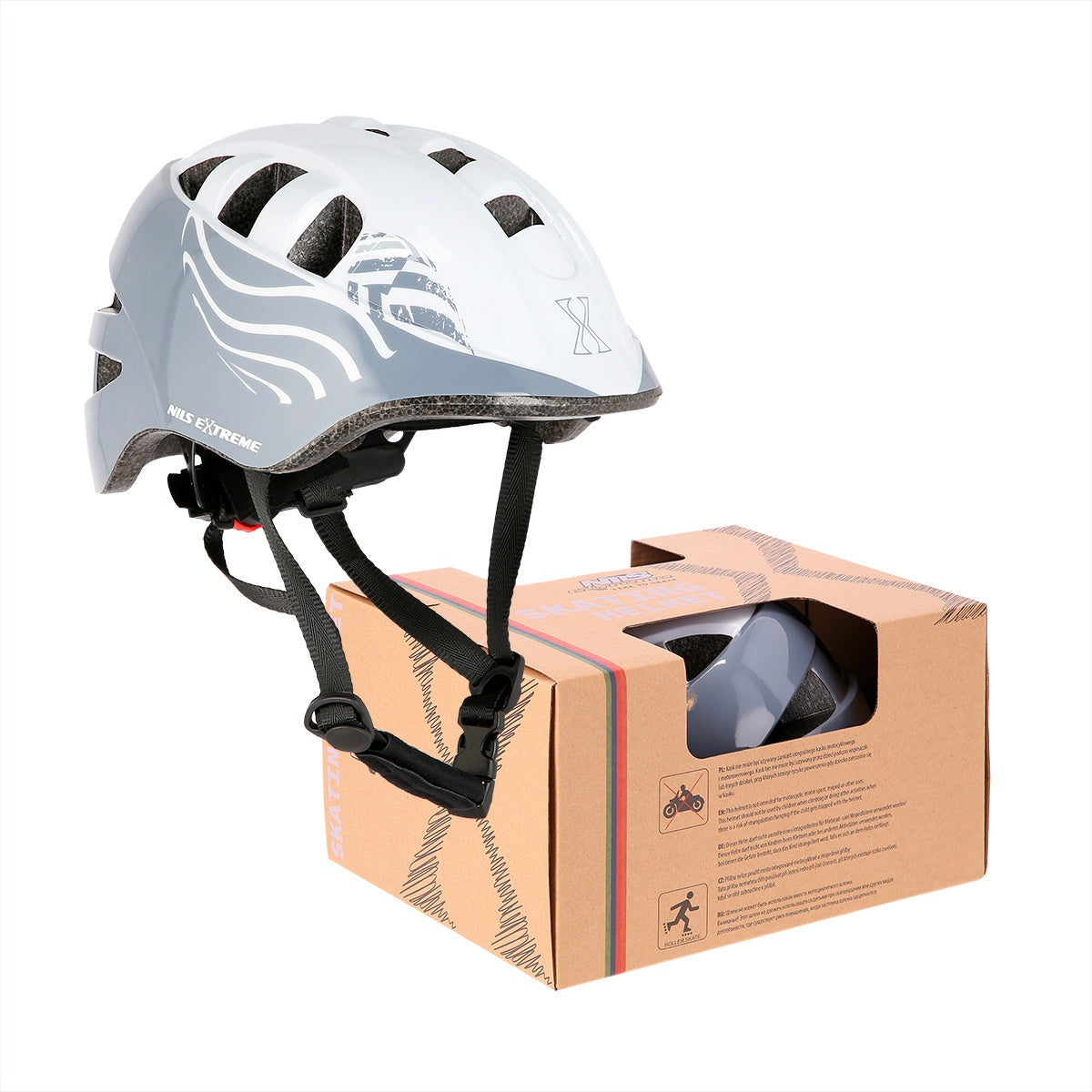 Grey Cycling Helmet, Size S (52-56cm)