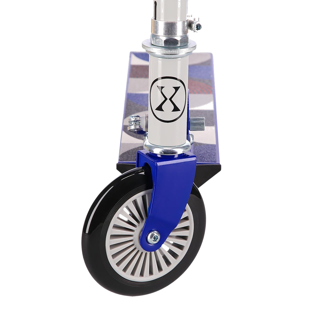 Grey-Dark Blue Kick Scooter, Foldable, Lightweight