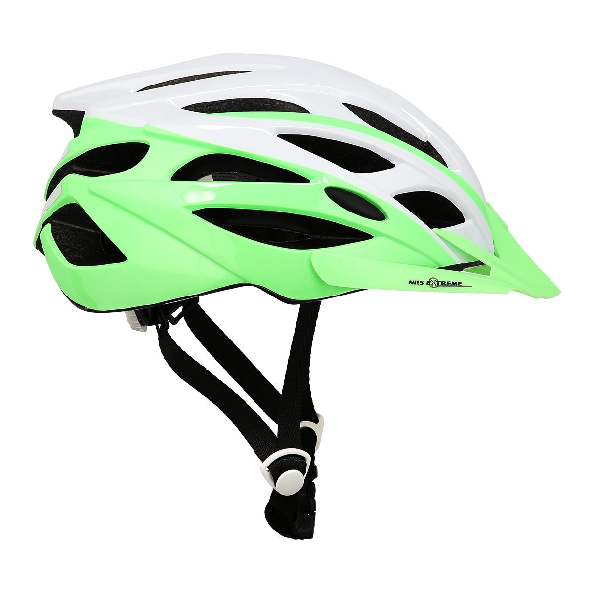 Grey-Green Bike Helmet, Size S (50-58cm)