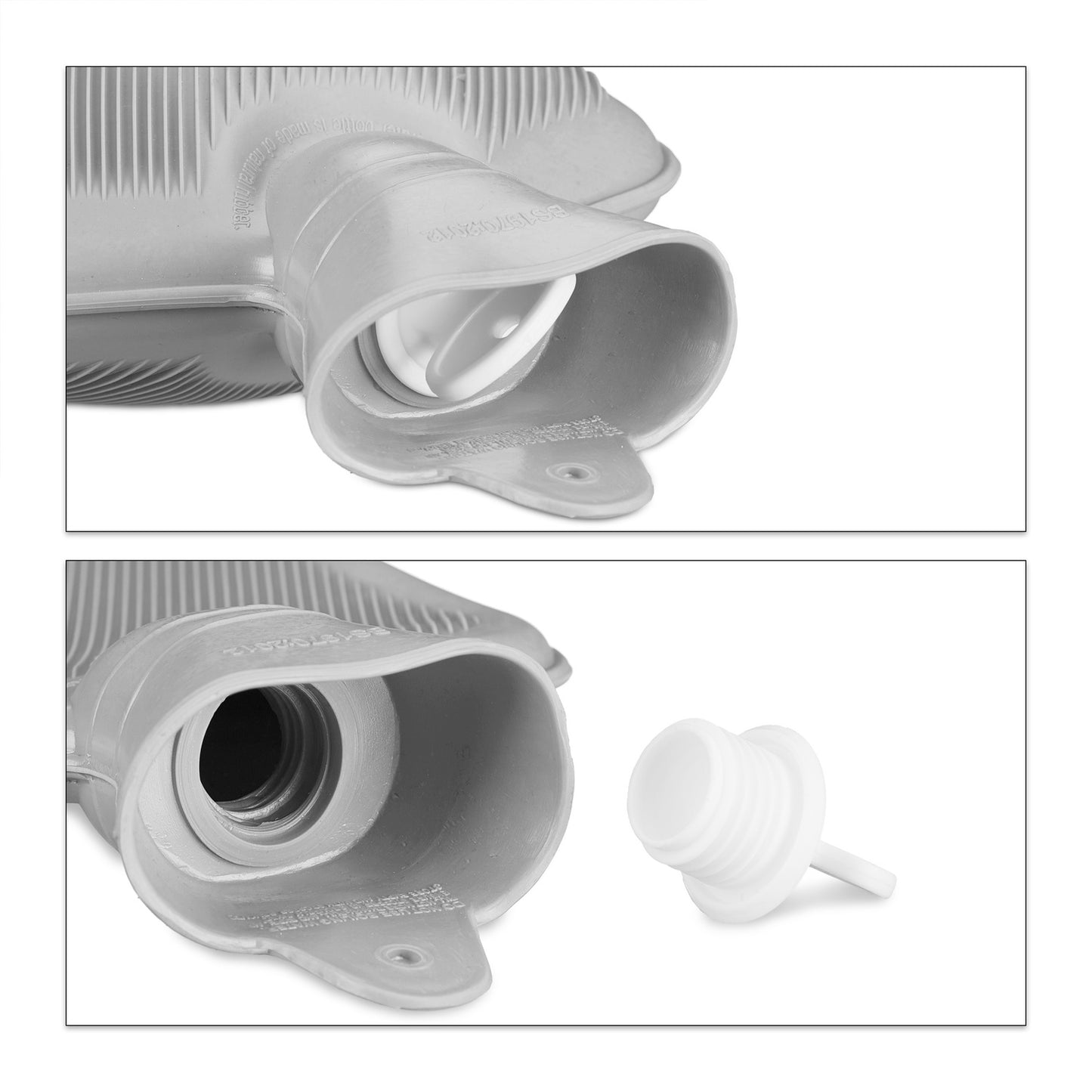 Grey Hot Water Bottle 2L