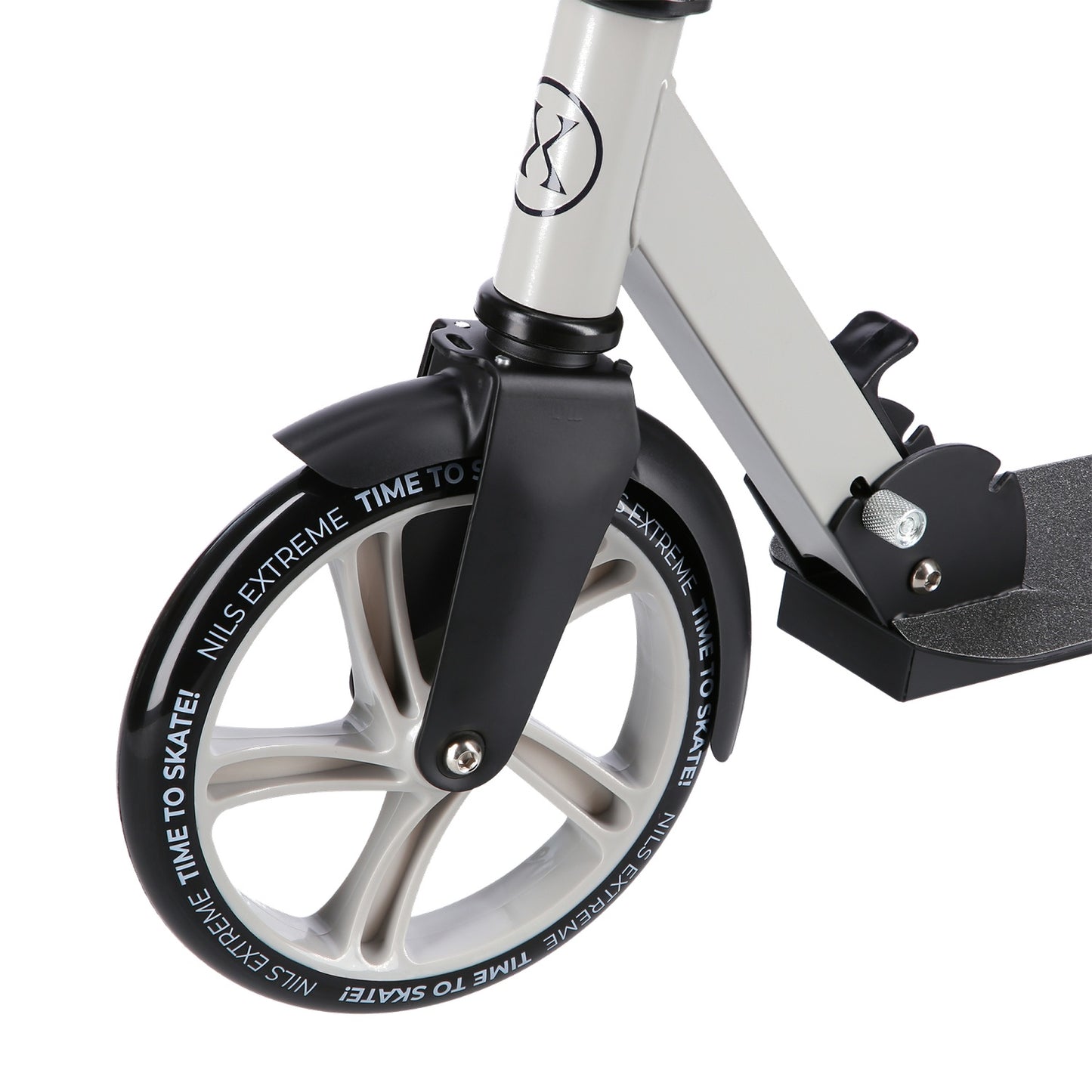 Grey Kick Scooter, Foldable, Adjustable Height
