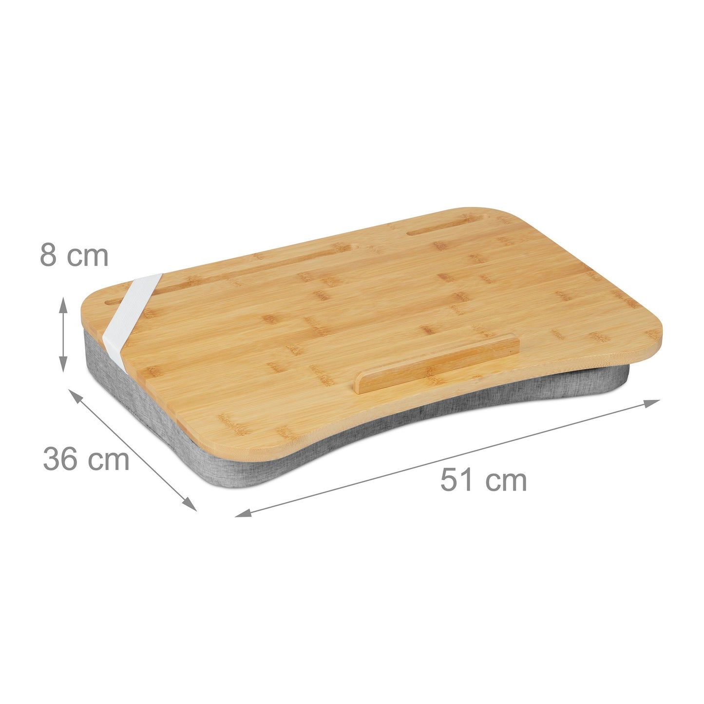 Grey Lapdesk with Bamboo Tray