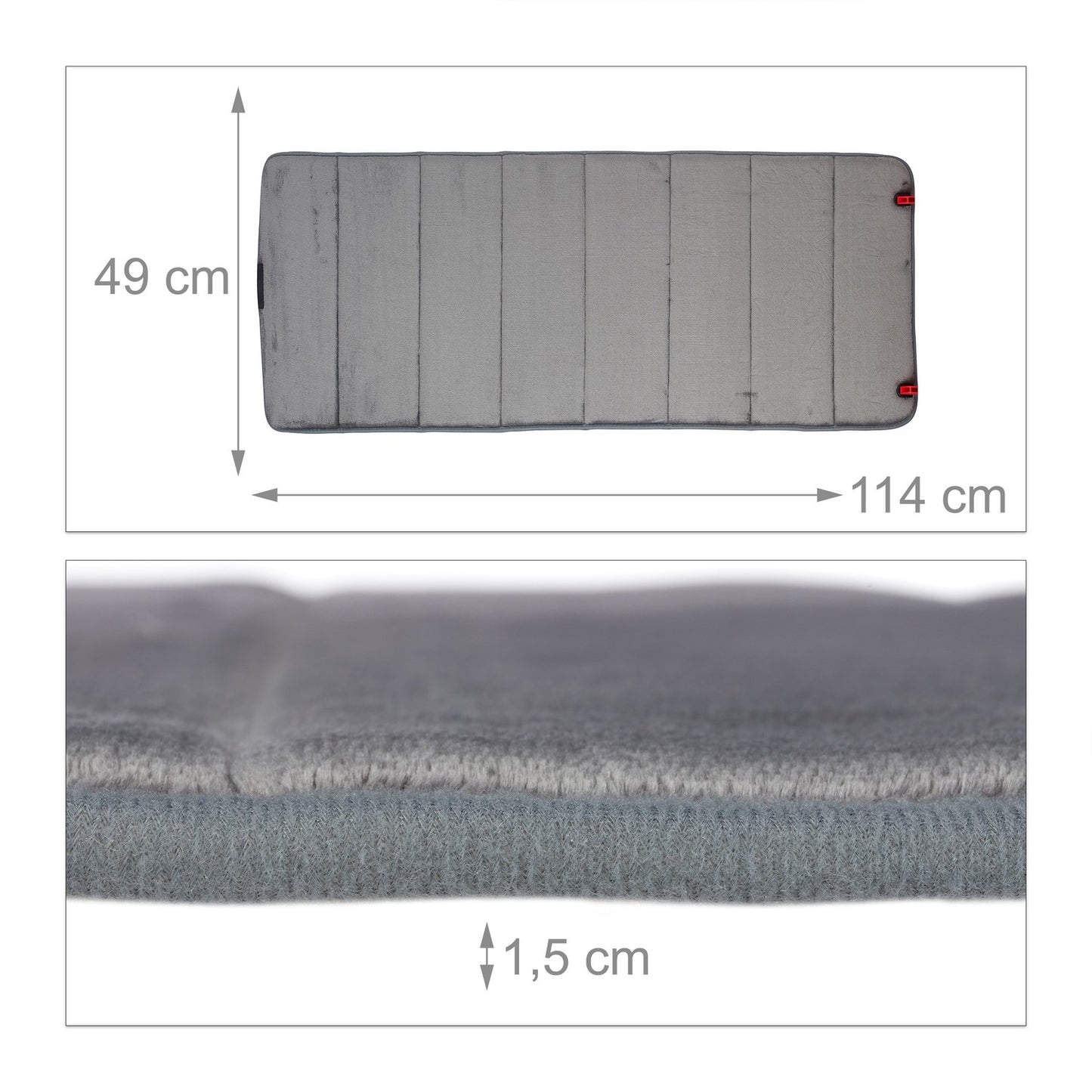 Grey Memory Foam Bathmat