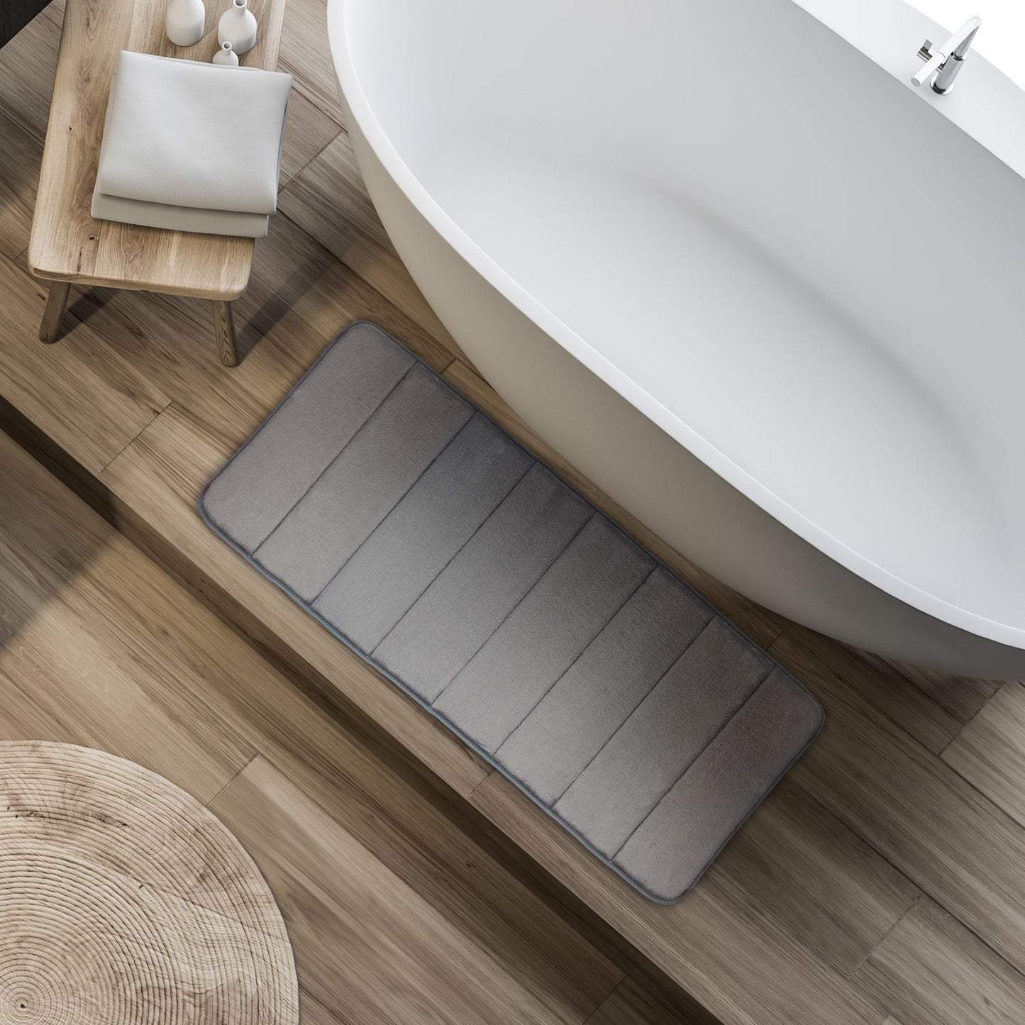 Grey Memory Foam Bathmat
