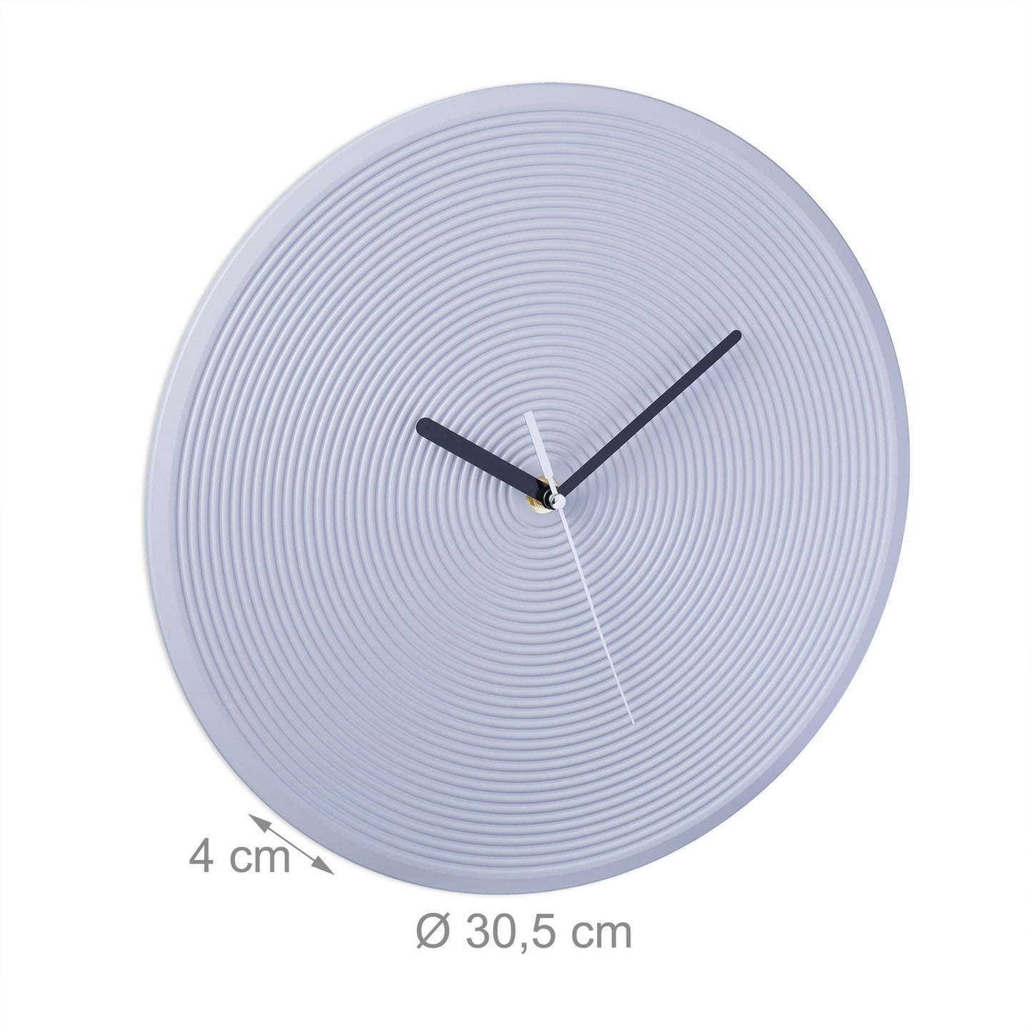 Grey Minimalist Wall Clock – No Numbers, Battery-Powered