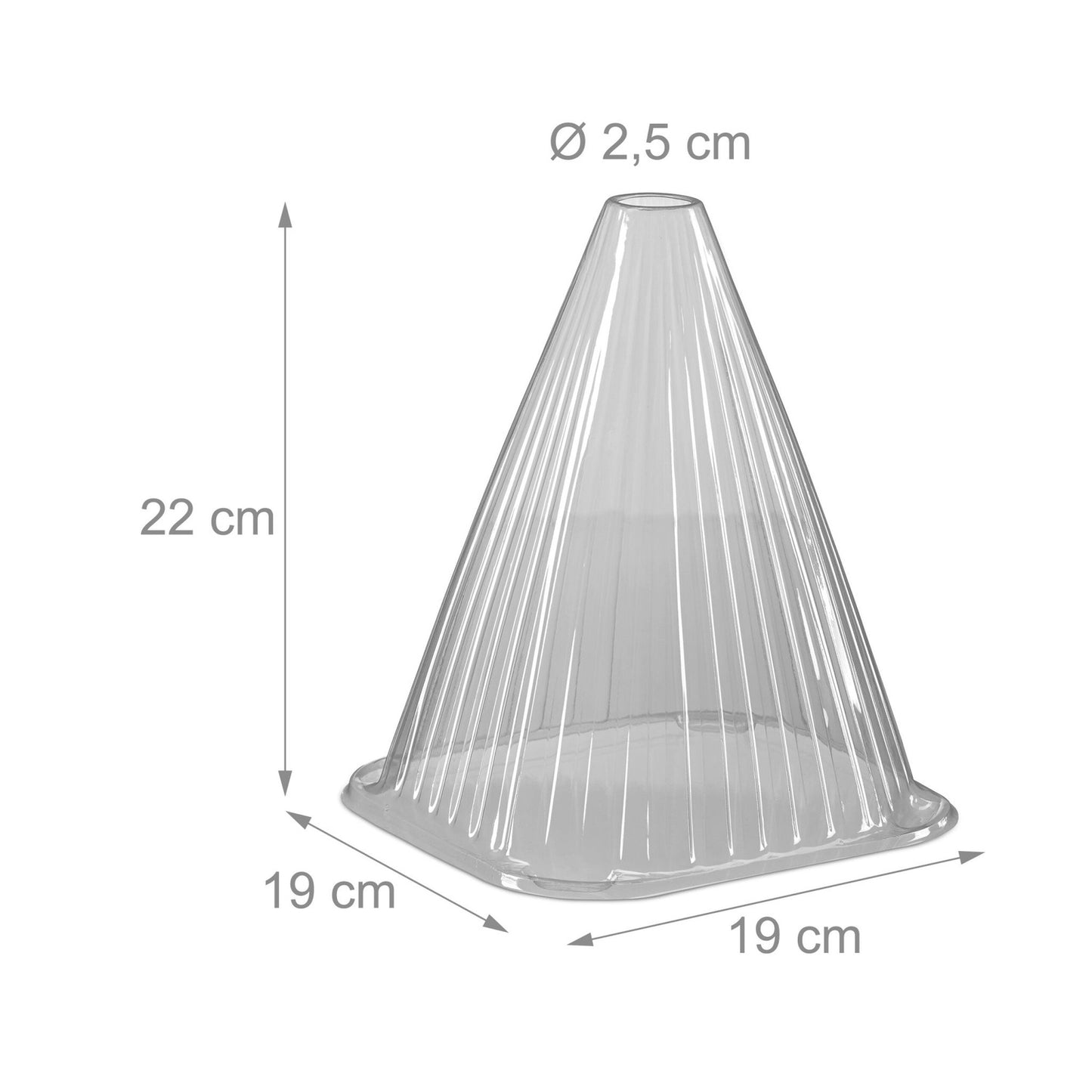 Grey Plant Protection Cones, Set of 32