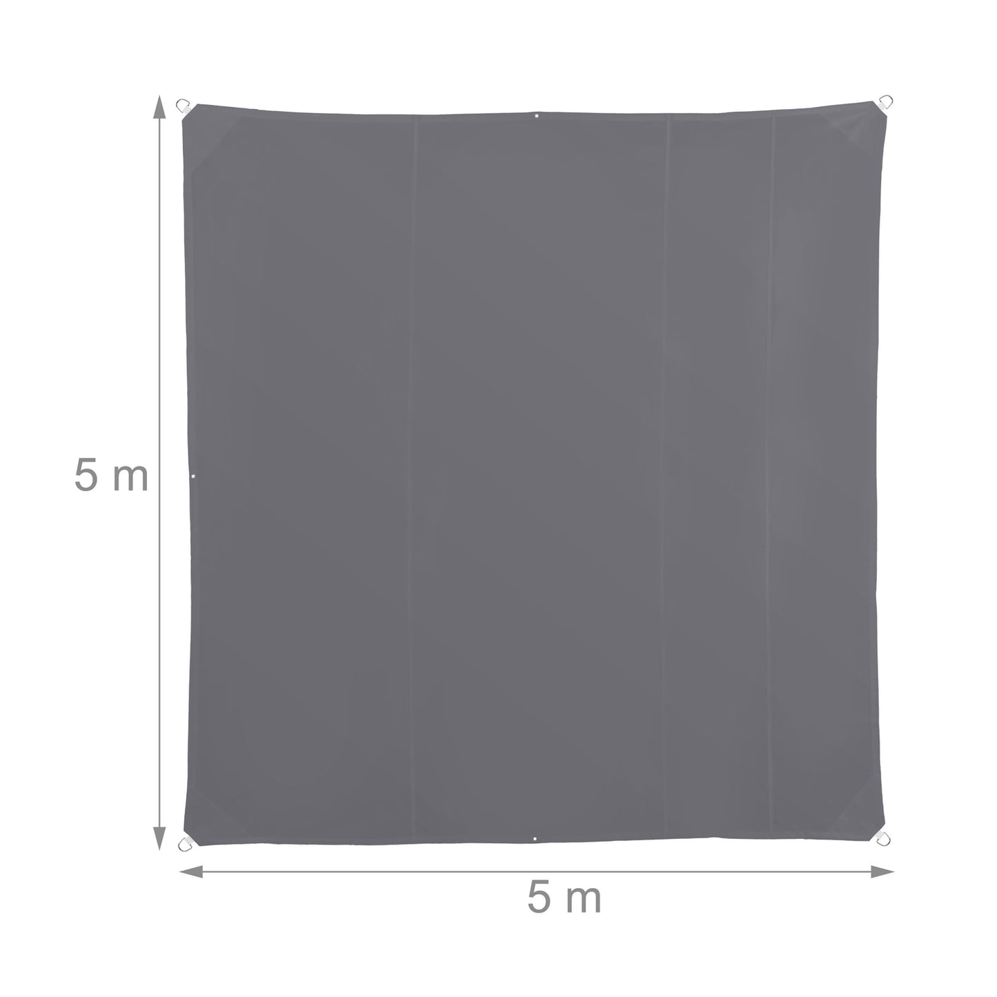 Grey Square Shade Sail, UV Protection, Weatherproof