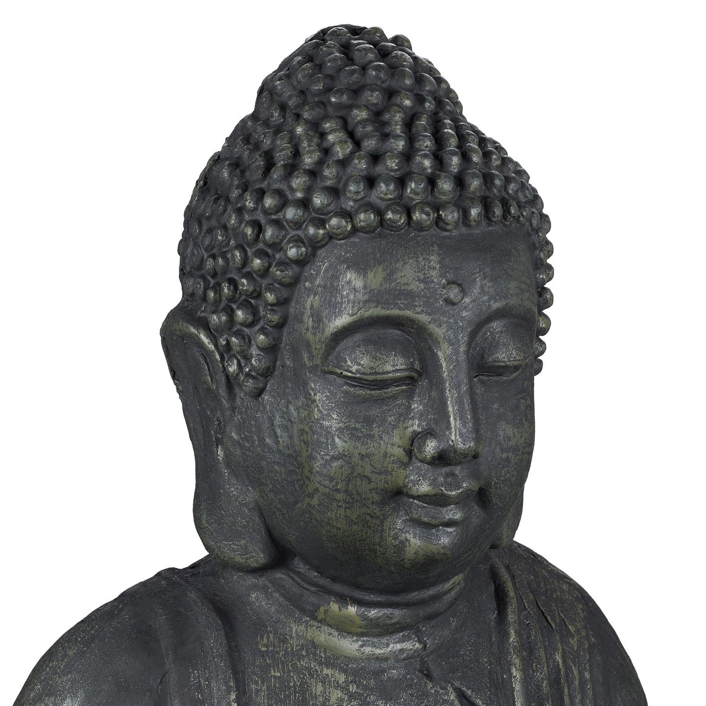 Grey Vintage-Looking Buddha Statue 70 cm