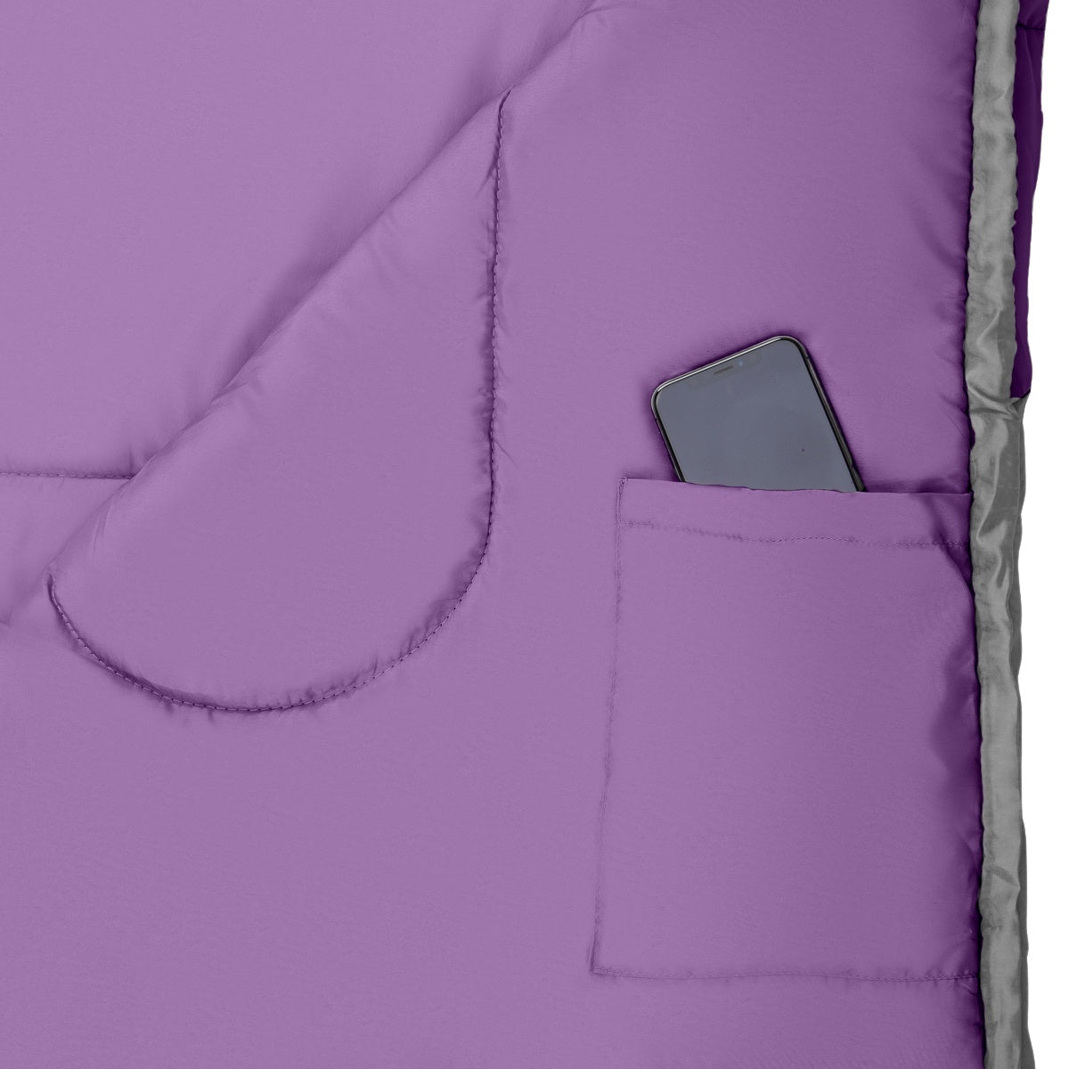 Grey-Violet Sleeping Bag, Size M, Lightweight