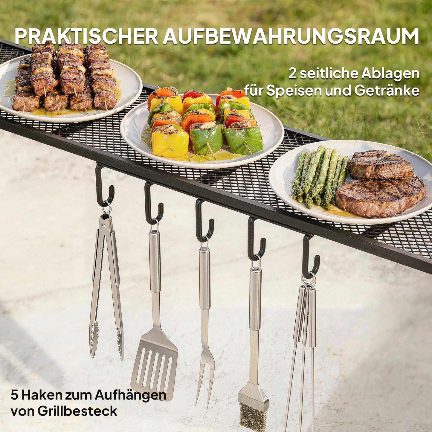 Grill Pavilion 245x152 cm, Fireproof Roof, Steel Frame