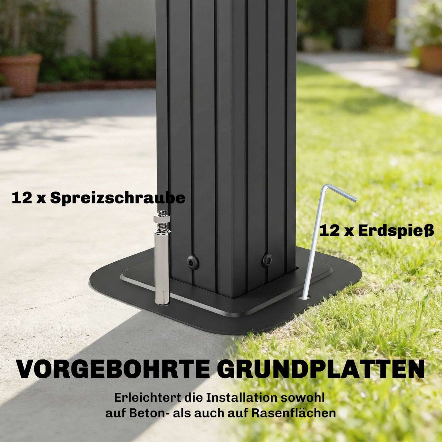 Grill Pavilion with Polycarbonate Roof, Aluminum Frame