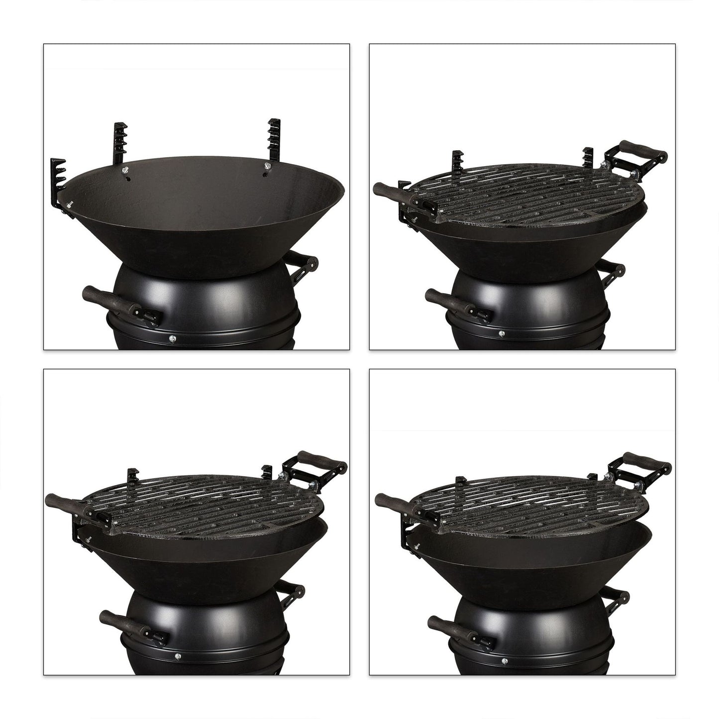 Grill barrel in cast iron