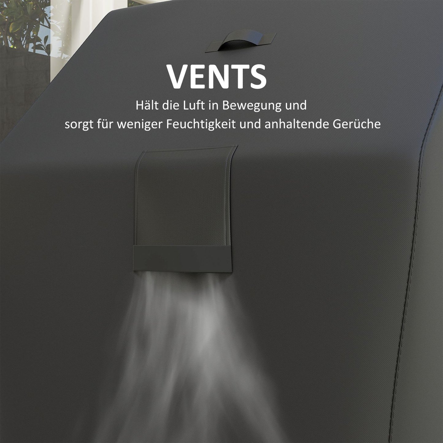 Weather resistant grill cover, 600D Oxford, Velcro closure