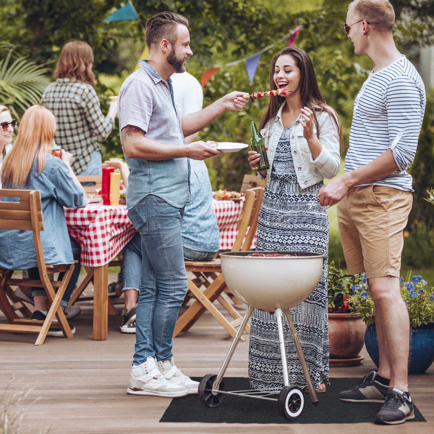 Grill for floor protection mat