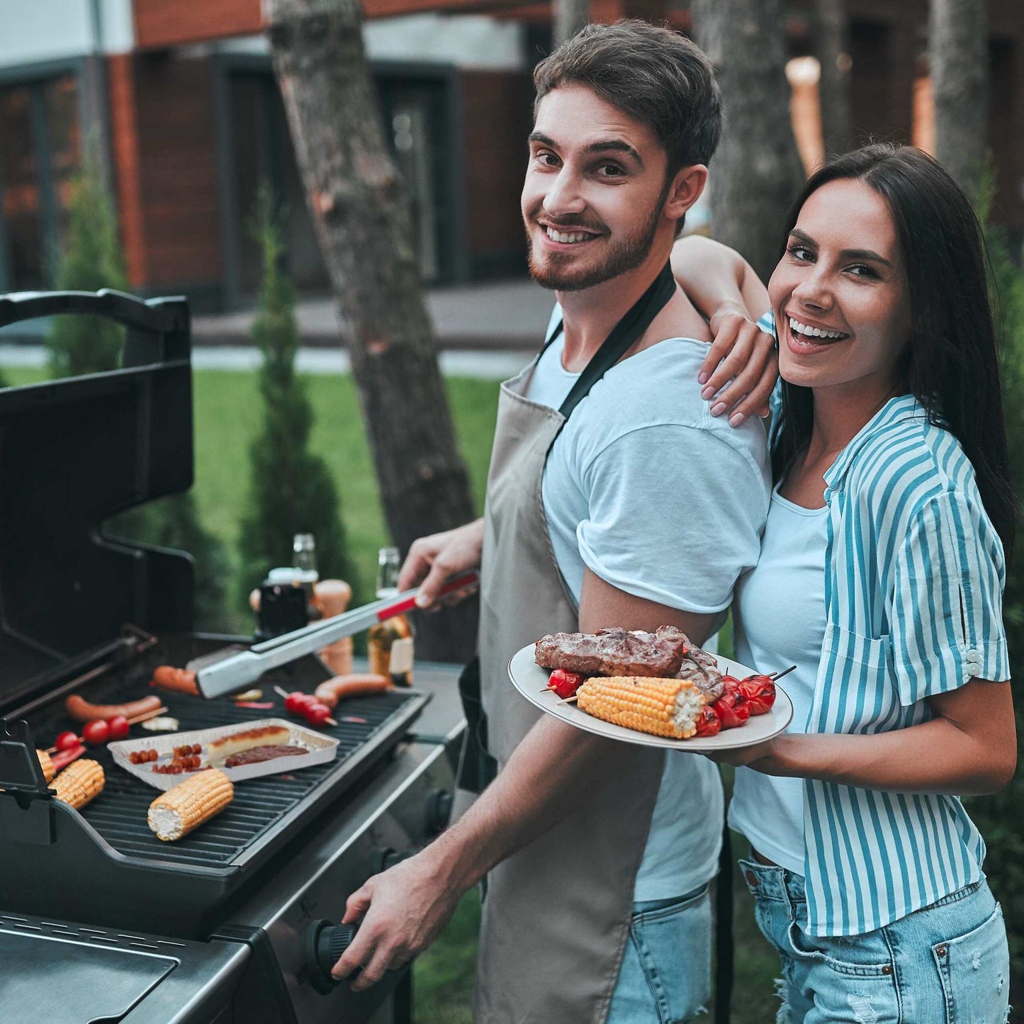 Grill tray in aluminium, set of 100 pcs