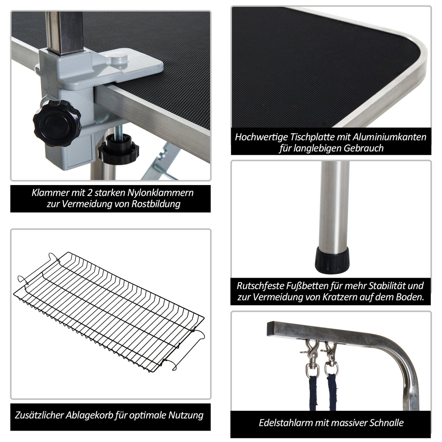 Folding changing table in stainless steel, adjustable height