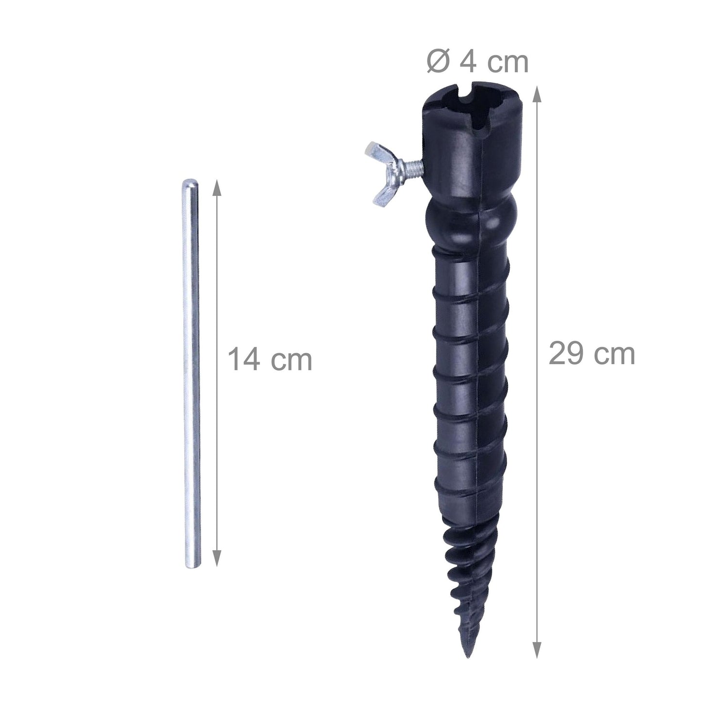 Ground Spike for 25mm Poles – Parasol Holder, Portable