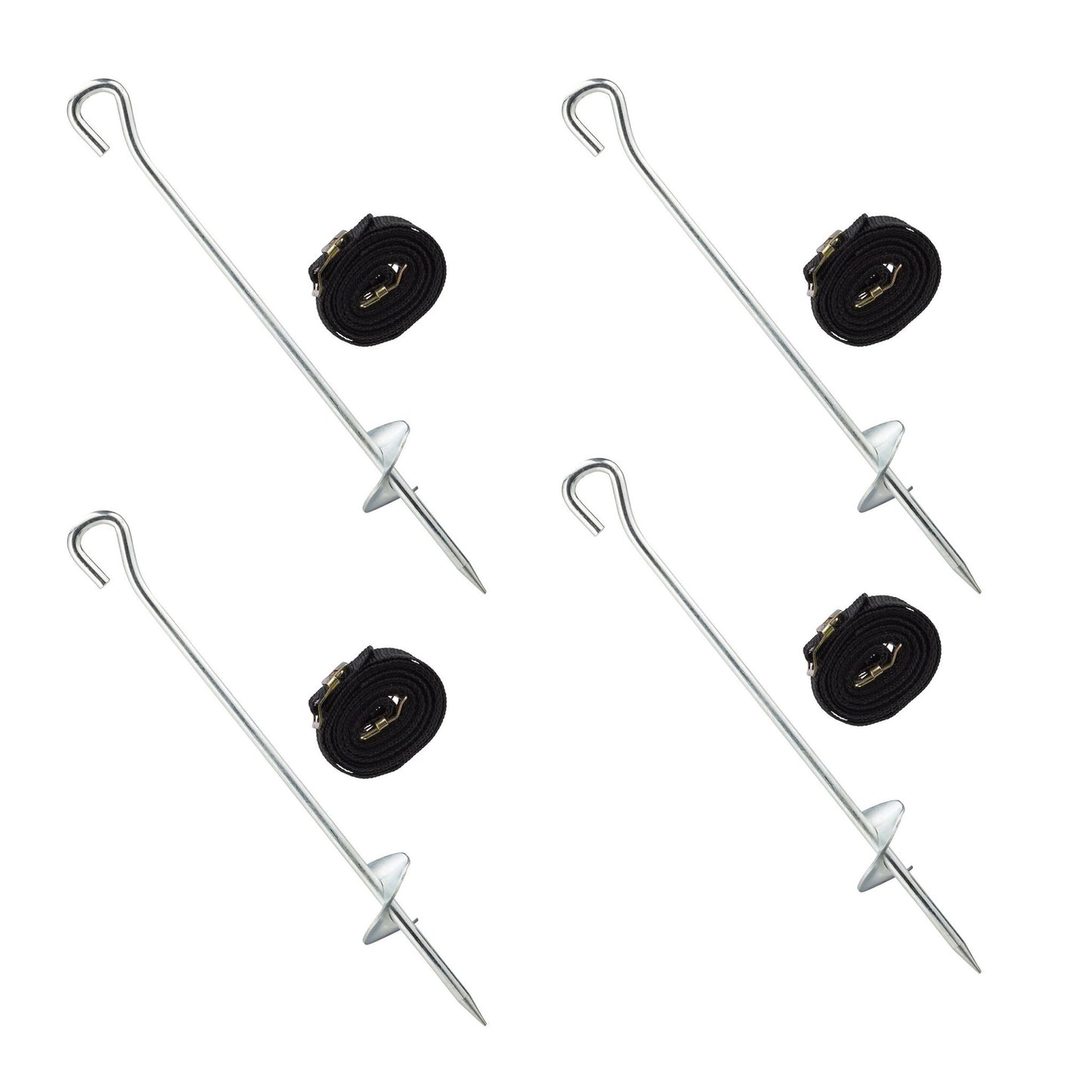 Ground anchor trampoline 8 parts