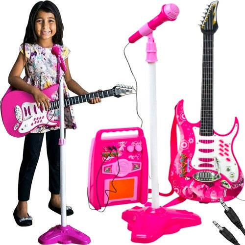Guitar + microphone + amplifier rose 22407