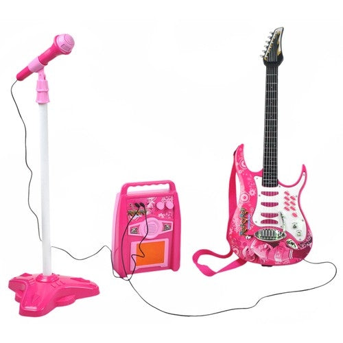 Guitar + microphone + amplifier rose 22407