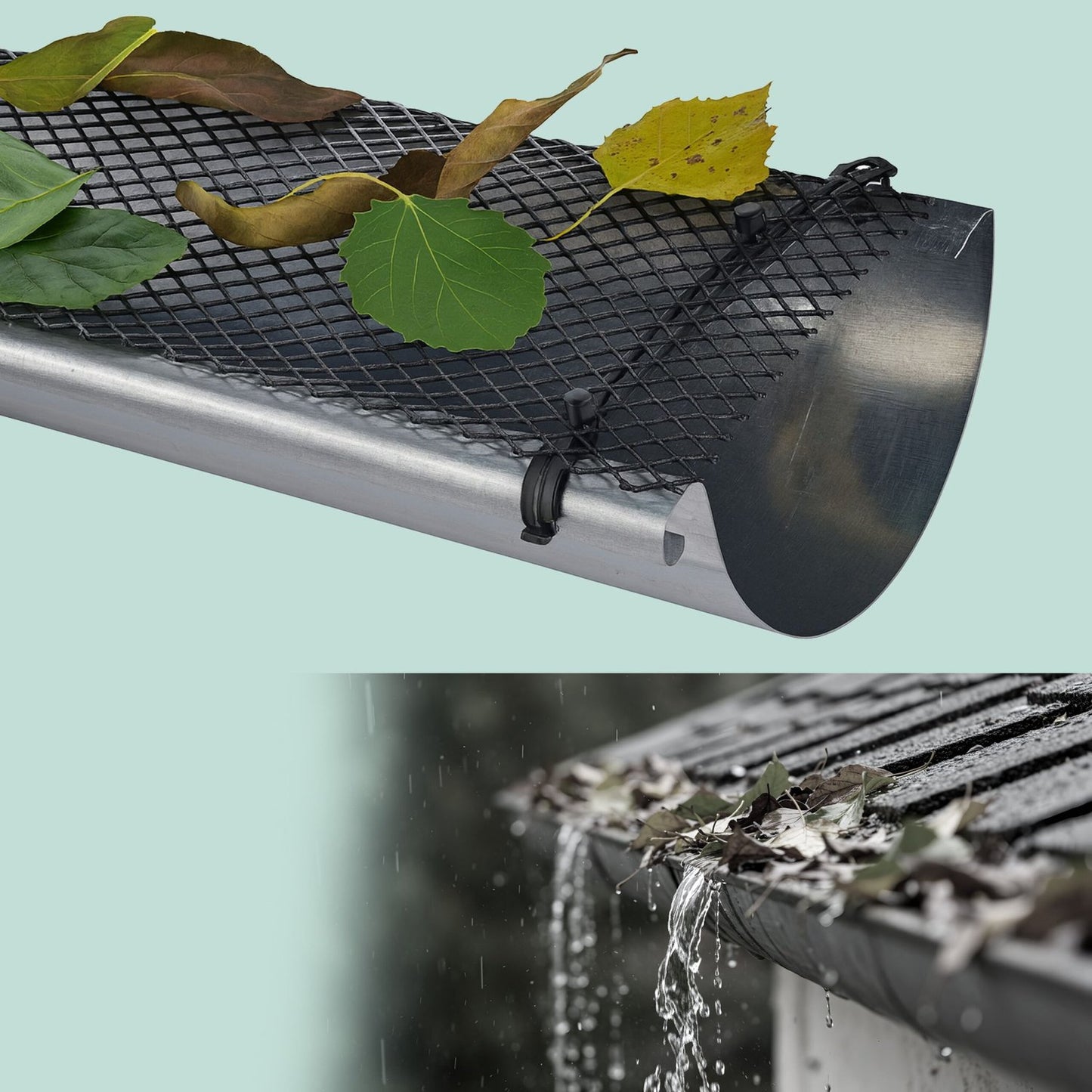 Gutter Leaf Guard, 6m – Easy Install, Adjustable